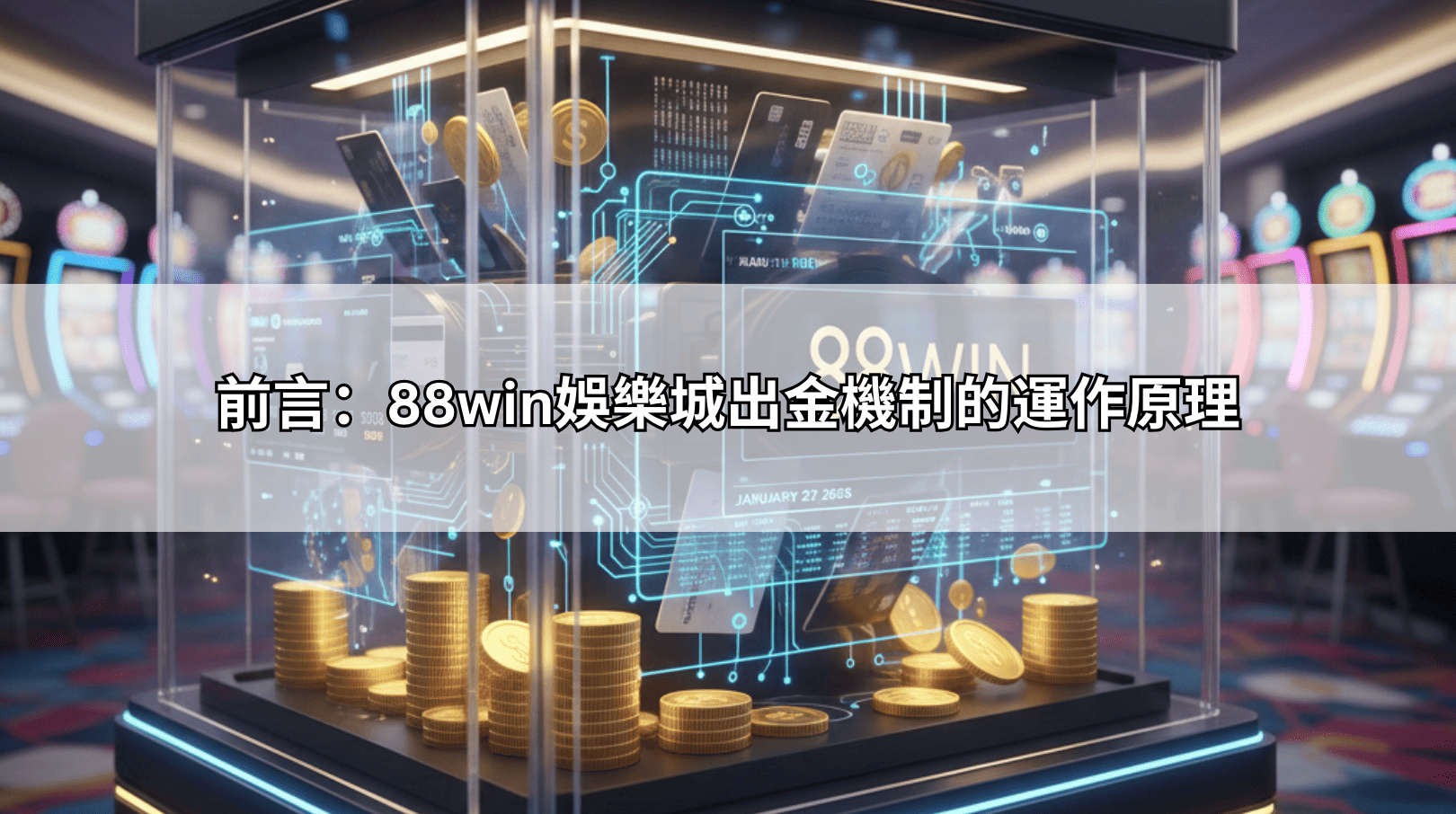 前言：88win娛樂城出金機制的運作原理